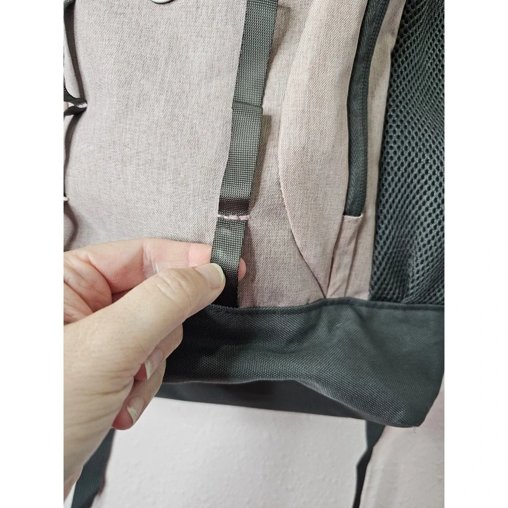 Eastsport Pink Gray Heathered Multi-Pocket Backpack School Travel Bag
